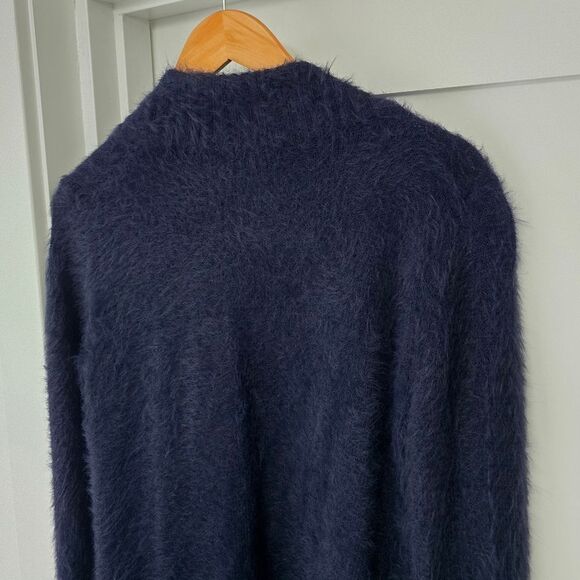 Banana Republic Holiday Eyelash Open Long Duster Cardigan in Navy - Picture 5 of 12